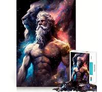 Puzzle Zeus et Le Lion 1000 pièces,Jeu cognitif Amusant,Structure à emboîter précise,activité de Partage et de complicité pour Les Proches (38x26cm)
