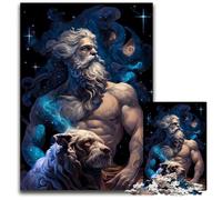 Puzzle Zeus et Son Compagnon, 1 000 pièces en Bois, Casse-tête Stimulant à Faire soi-même, Jeu Familial idéal ou Cadeau décoratif, 50x75cm