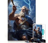 Puzzle Zeus Grec de 1000 pièces pour Adultes,Jeu de Concentration mentale,activité de découpage de Haute précision,activité de Partage et de renforcement des Liens familiaux (38x52cm)