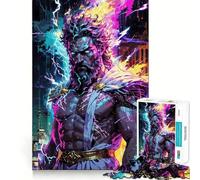 Puzzle Zeus︰ Neon Pantheon 1000 pièces Stimulation mentale Pièces nettes et sans bavures Activité captivante pour des soirées tranquilles (38x26cm)