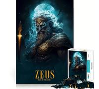 Puzzle Zeus Poster 1000 pièces,Jeu cognitif Amusant,Structure à emboîter précise,activité de Partage et de complicité pour Les Proches (38x52cm)