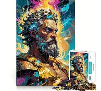 Puzzle Zeus︰ Roi du Mont Olympe 1000 Pièces pour Adultes Jeu de Mémoire Amusant Découpe Experte Activité de Groupe Relaxante en Intérieur (38x26cm)