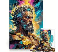 Puzzle Zeus,Roi du Mont Olympe,pour Adolescents,1000 pièces,Jeu Stimulant l'esprit,pièces nettes et sans bavures,Facile à Apprendre,pour Le Plaisir de Toute la Famille (38x52cm)