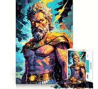 Puzzle Zeus︰ Tonnerre d'or pour Adultes,1000 pièces Jeu de mémoire Amusant,qualité supérieure,découpe Laser,Exercice Mental Calme à la Maison (38x52cm)