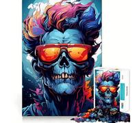 Puzzle Zombie Chill Zone pour Adolescents 1000 pièces Jeu de réflexion Découpe Laser pour Un Assemblage Parfait Exercice Mental Calme à la Maison (50x75cm)