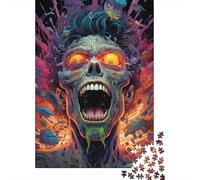 Puzzle Zombie en colère 500 pièces pour Adultes, Puzzle 500 pièces, Jouet à Faire soi-même comme Cadeau d'anniversaire 500 pièces (52 x 38 cm)