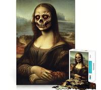 Puzzle Zombie Mona Lisa 1000 pièces pour Adolescents Jeu de mémoire et de Concentration Qualité Professionnelle Activité de Groupe relaxante en intérieur (38x26cm)