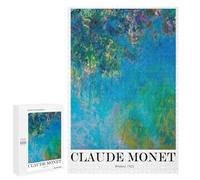 Puzzle1000 PCS Claude Monet Wisteria Puzzle pour Adultes Jeux Relaxants Améliorent La Mémoire Cadeaux Uniques pour Un Anniversaire Et Noël 1000 PCS