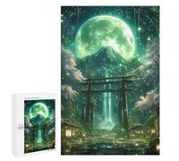 Puzzle1000 PCS Green Mystic Torii Gate Puzzle pour Adultes Jeux Relaxants Améliorent La Mémoire Cadeaux Uniques pour Un Anniversaire Et Noël 1000 PCS