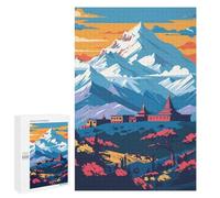 Puzzle1000 PCS Nepal Mountain Landscape Puzzle pour Adultes Jeux Relaxants Améliorent La Mémoire Cadeaux Uniques pour Un Anniversaire Et Noël 1000 PCS