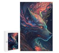 Puzzle1000 PCS Wolf Illusion Puzzle pour Adultes Jeux Relaxants Améliorent La Mémoire Cadeaux Uniques pour Un Anniversaire Et Noël 1000 PCS