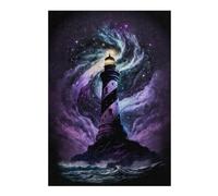 Puzzle1000pcs(38x26cm) Enchanted Lighthouse in Starry Sky Puzzles pour Adolescents - Décoration Murale - Défi Difficile - Cadeaux Uniques pour Anniversaire Et Noël 1000pcs(38x26cm)