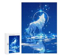 Puzzle300 PCS Celestial Wolf Puzzle pour Adultes Jeux Relaxants Améliorent La Mémoire Cadeaux Uniques pour Un Anniversaire Et Noël 300 PCS