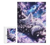 Puzzle300 PCS Dream Kitsune Anime Fox Puzzle pour Adultes Jeux Relaxants Améliorent La Mémoire Cadeaux Uniques pour Un Anniversaire Et Noël 300 PCS