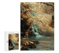 Puzzle300 PCS Golden Tree of Harmony Cherry Blossom Puzzle pour Adultes Jeux Relaxants Améliorent La Mémoire Cadeaux Uniques pour Un Anniversaire Et Noël 300 PCS