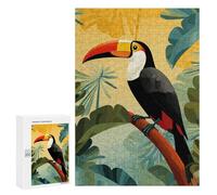 Puzzle300 PCS Toucan in Tropical Jungle Puzzle pour Adultes Jeux Relaxants Améliorent La Mémoire Cadeaux Uniques pour Un Anniversaire Et Noël 300 PCS