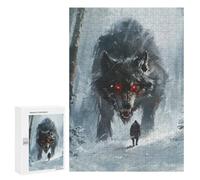 Puzzle300 PCS Viking Fenrir Wolf Puzzle pour Adultes Jeux Relaxants Améliorent La Mémoire Cadeaux Uniques pour Un Anniversaire Et Noël 300 PCS