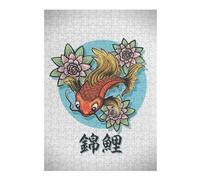 Puzzle38x26cm/1000pcs Koi Fish Puzzle Adulte, Jouet, Décoration Murale, Cadeaux pour Femmes, Cadeaux Uniques pour Un Anniversaire Et Noël 38x26cm/1000pcs