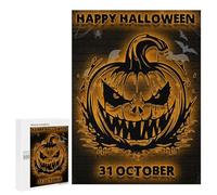 Puzzle500 PCS Halloween 31 October Neon Puzzle pour Adultes Jeux Relaxants Améliorent La Mémoire Cadeaux Uniques pour Un Anniversaire Et Noël 500 PCS