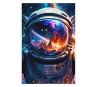 Puzzle75x50cm/1000pcs Astronaut Helmet Space Puzzle Adulte, Jouet, Décoration Murale, Cadeaux pour Femmes, Cadeaux Uniques pour Un Anniversaire Et Noël 75x50cm/1000pcs