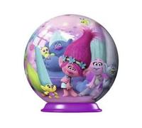 Puzzleball 54 Pieces pour Trolls Poppy smidge Biggie et Leurs Amis - Set Puzzle 3D Dessin Anime + Carte Offerte - Enfant - Heros