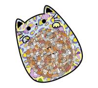 puzzleChat en Bois - 26×21,8×2cm | puzzleAnimal Complexe, puzzleEn Bois Amusant en Forme De Chat pour Adultes Et Adolescents, puzzleDécoratif, Art Mural, Exercice Mental, Casse-tête, Cadeau pour L