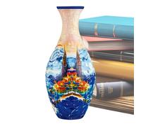 puzzlede Vase 3D pour Adultes - Jardinière de puzzleincurvée de 160 pièces, kit d'assemblage de Vase à Fleurs interactif avec réservoir d'eau Amovible, présentoir de puzzledécoratif | Style de salo