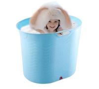 puzzlegame Baignoire pour bébé, baignoire pour tout-petits pour douche,Baignoire portable résistante aux hautes températures pour avec fond de drainage - Grand seau de bain profond, fournitures pour