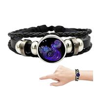 puzzlegame Bracelet 12 Constellations | Bracelet Constellation du Zodiaque | Bracelet Unisexe en Cuir Constellation pour Adultes