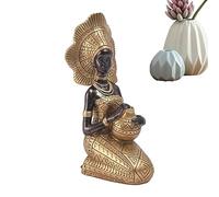 puzzlegame Figurines Dame tribale | Statue décorative Femmes africaines | Sculpture Africaine Home Decor pour Table, Chambre, Salle à Manger, Bureaux