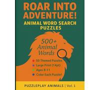 PuzzlePlay Animals: 50 Shaped Word Searches for Kids Ages 8-11 | Fun, Educational, and Large Print!
