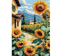 Puzzles 100 Pièces Adultes Paysage Tournesol, Jeu de Patience et de Réflexion, Jeu éducatif Défi Jouets 100 Pièces Puzzles pour Adultes 40 x 28 cm