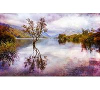 Puzzles 100 pièces pour adultes Puzzles 100 pièces pour adultes Puzzle adulte difficile et défi, arbres, paysage, montagnes, Angleterre, Pays de Galles, Grande-Bretagne, Snowdonia, 87x57cm 45,5x35,5CM