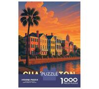 Puzzles 1000 Charleston South Carolina Puzzles pour Adultes : Amusants Et Humoristiques ! Chaque Pièce Est Unique - Soirée Jeux Et Divertissement en Famille 52x38cm/1000pcs
