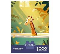 Puzzles 1000 Its Giraffe Bath Time Puzzles pour Adultes : Amusants Et Humoristiques ! Chaque Pièce Est Unique - Soirée Jeux Et Divertissement en Famille 70x50cm/1000pcs