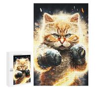 Puzzles 1000 PCS Boxing Cat Puzzles pour Adolescents Jeux Relaxants Défi Difficile Cadeaux Uniques d'anniversaire Et De Noël 1000 PCS