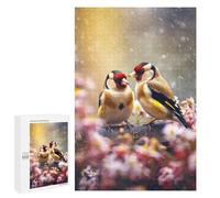 Puzzles 1000 PCS Epic Goldfinch Bird Couple Puzzles pour Adolescents Jeux Relaxants Défi Difficile Cadeaux Uniques d'anniversaire Et De Noël 1000 PCS