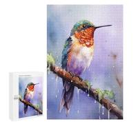 Puzzles 1000 PCS Hummingbird Watercolor Puzzles pour Adolescents Jeux Relaxants Défi Difficile Cadeaux Uniques d'anniversaire Et De Noël 1000 PCS