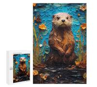 Puzzles 1000 PCS Otter Colorful Puzzles pour Adolescents Jeux Relaxants Défi Difficile Cadeaux Uniques d'anniversaire Et De Noël 1000 PCS