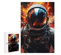 Puzzles 1000 PCS pour Adolescents Abstract Fire Astronaut Puzzles pour Adultes À Monter Soi-même - Jeux Éducatifs Et Amusants en Famille 1000 PCS