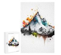 Puzzles 1000 PCS pour Adolescents Abstract Mountain Landscape Artwork Puzzles pour Adultes À Monter Soi-même - Jeux Éducatifs Et Amusants en Famille 1000 PCS