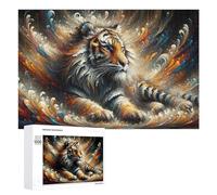 Puzzles 1000 PCS pour Adolescents Amazon Tiger Artwork Puzzle pour Adultes Jeux Amusants Une Œuvre d'art Aidez Votre Cerveau À Faire Travailler 1000 PCS