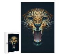 Puzzles 1000 PCS pour Adolescents Angry Leopard Face Poster Puzzle pour Adultes Jouets Anti-Stress Modèle À Assembler Cadeau d'anniversaire, Cadeaux, 1000 PCS