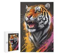 Puzzles 1000 PCS pour Adolescents Angry Tiger Painting Puzzles pour Adultes À Monter Soi-même - Jeux Éducatifs Et Amusants en Famille 1000 PCS