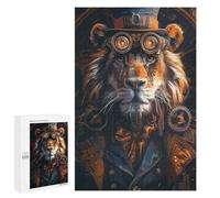 Puzzles 1000 PCS pour Adolescents Animal Steampunk Lion Puzzles pour Adultes À Monter Soi-même - Jeux Éducatifs Et Amusants en Famille 1000 PCS
