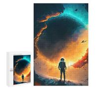 Puzzles 1000 PCS pour Adolescents Astronaut Gazing at Fiery Planet Puzzles pour Adultes À Monter Soi-même - Jeux Éducatifs Et Amusants en Famille 1000 PCS