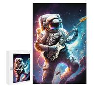 Puzzles 1000 PCS pour Adolescents Astronaut Playing Guitar Puzzles pour Adultes - Jeux De Construction - Analyse Et Logique - Idées Cadeaux pour Toute La Famille 1000 PCS