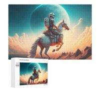 Puzzles 1000 PCS pour Adolescents Astronaut Riding A Unicorn in Space Jeux De Puzzle Relaxants Améliorent La Mémoire Offrez-Les en Cadeau À Toute La Famille 1000 PCS