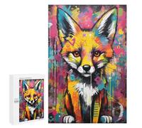 Puzzles 1000 PCS pour Adolescents Banksy Graffiti Slum Fox Puzzle Adulte Jeu Familial Une Œuvre d'art À Offrir en Cadeau À Toute La Famille 1000 PCS