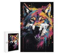 Puzzles 1000 PCS pour Adolescents Banksy Wolf Graffiti Art Puzzle pour Adultes : Un Jeu Manuel Amusant Et Humoristique pour Un Anniversaire Ou Noël 1000 PCS